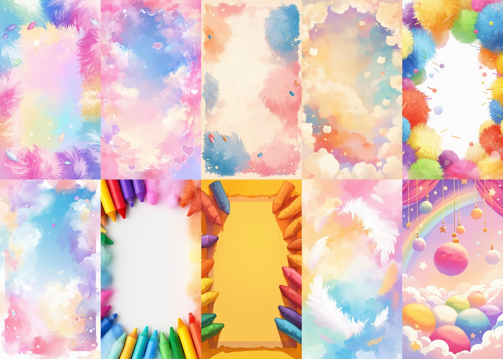 クレヨン 縦型 スマホ 背景