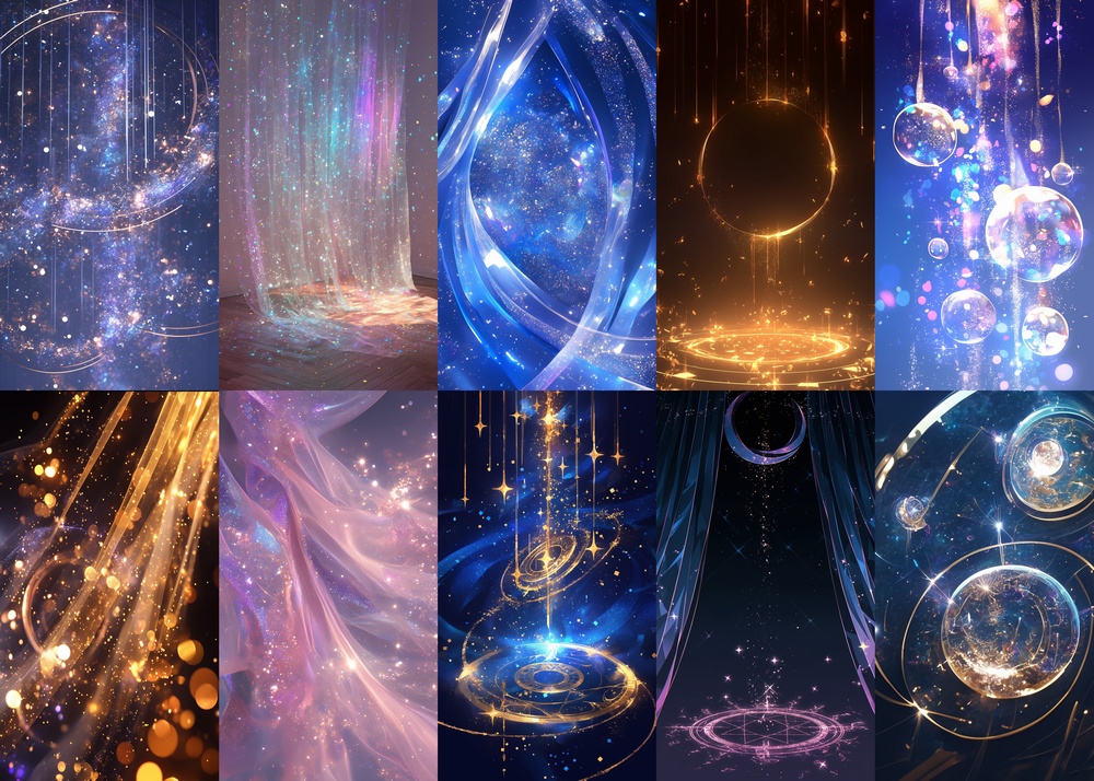 キラキラ 縦型 スマホ 背景 100枚