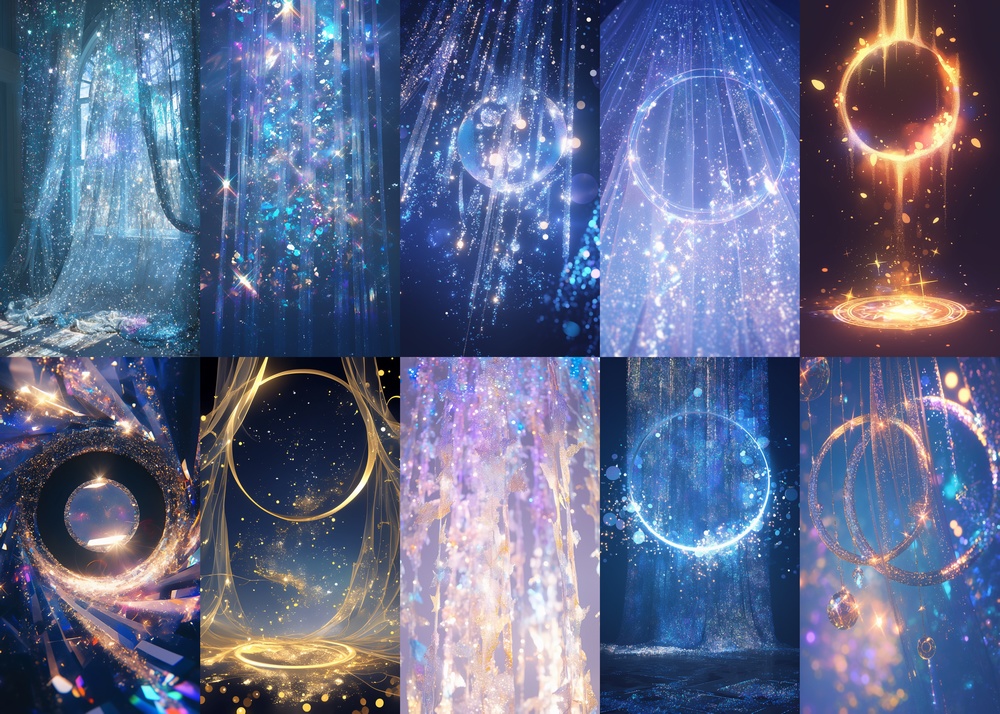 キラキラ 縦型 スマホ 背景 100枚