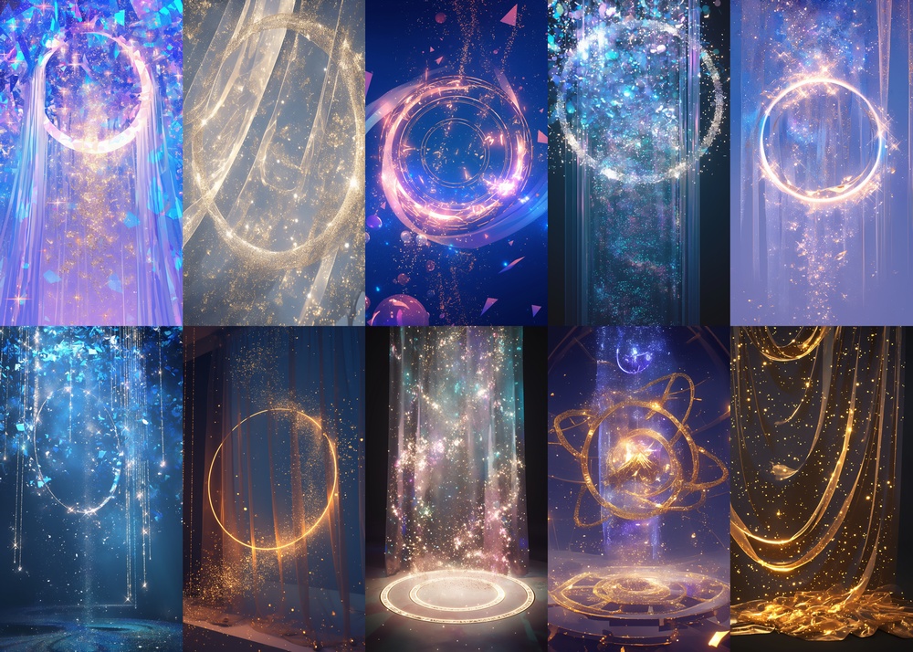 キラキラ 縦型 スマホ 背景 100枚