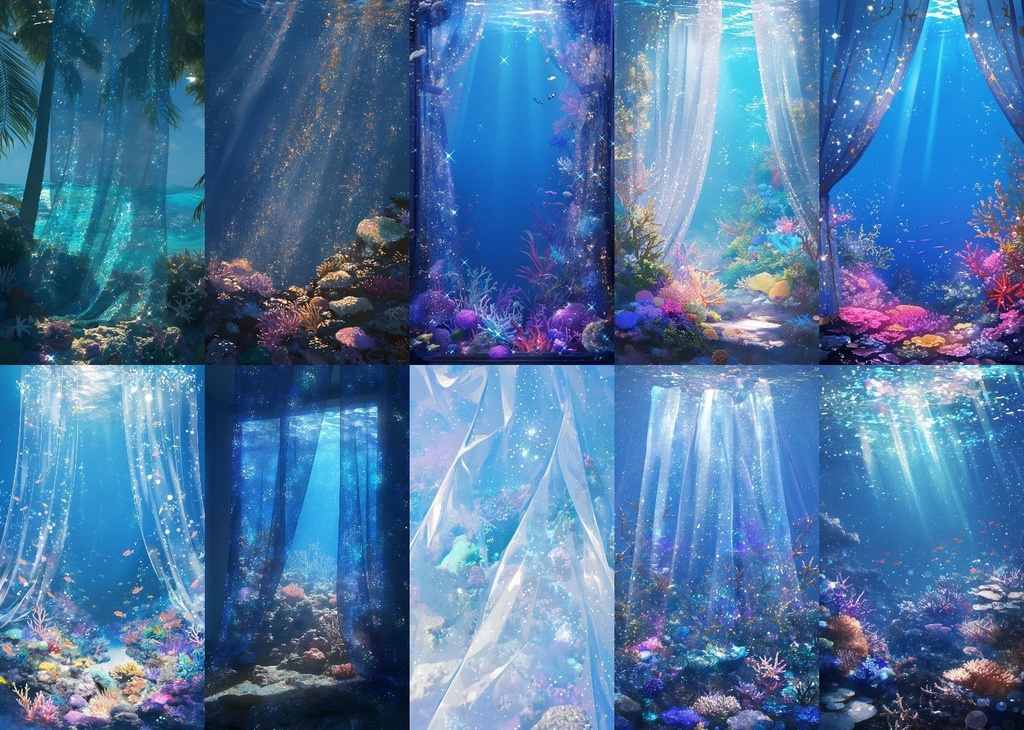 サンゴ礁 縦型 スマホ 背景 40枚