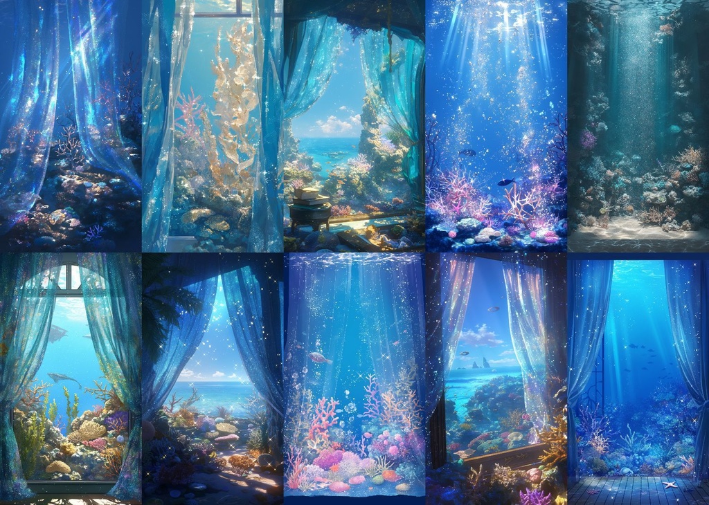 サンゴ礁 縦型 スマホ 背景 40枚