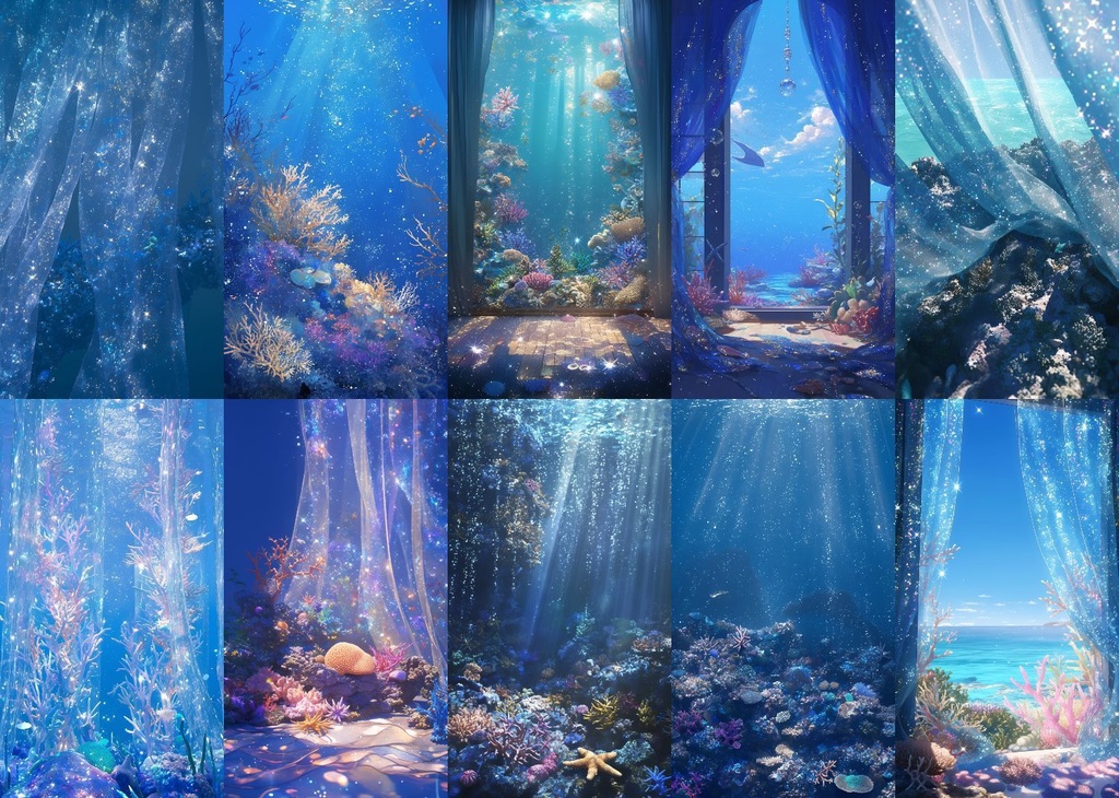 サンゴ礁 縦型 スマホ 背景 40枚