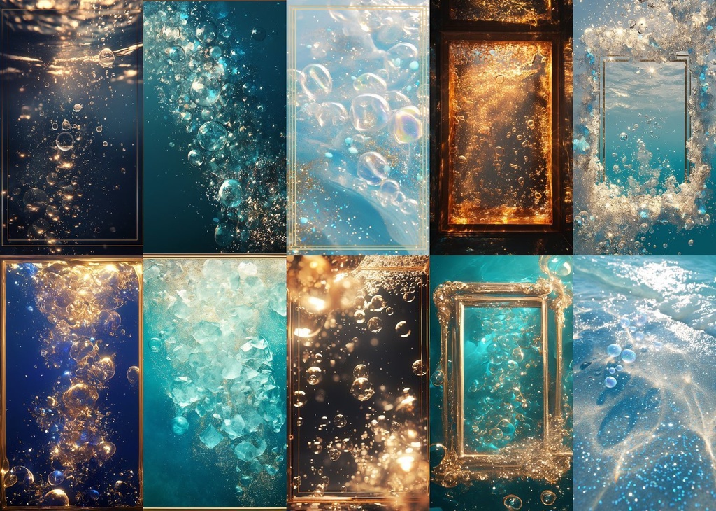 水中の泡 縦型 スマホ 背景 68枚