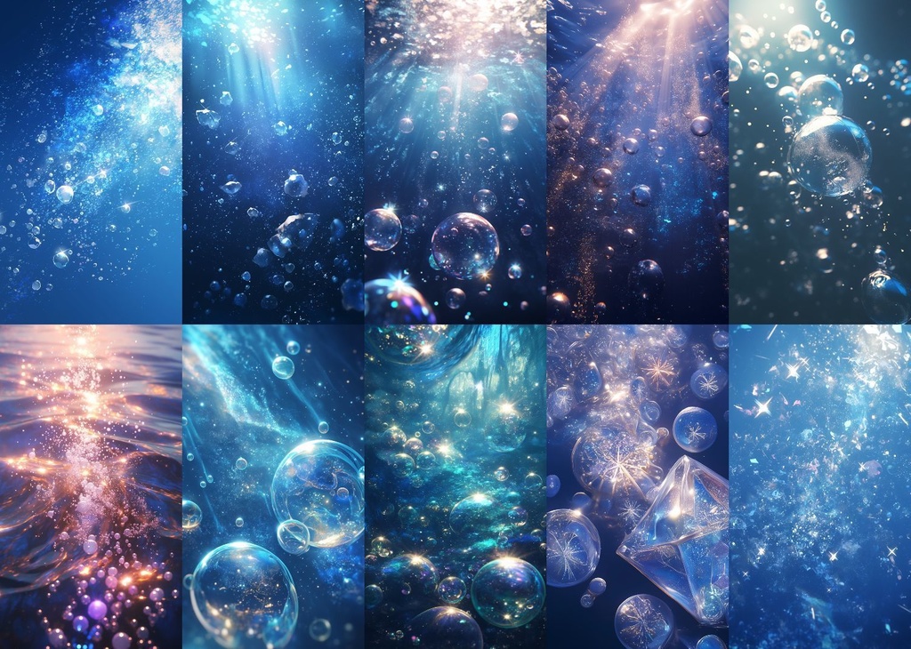 水中の泡 縦型 スマホ 背景 68枚