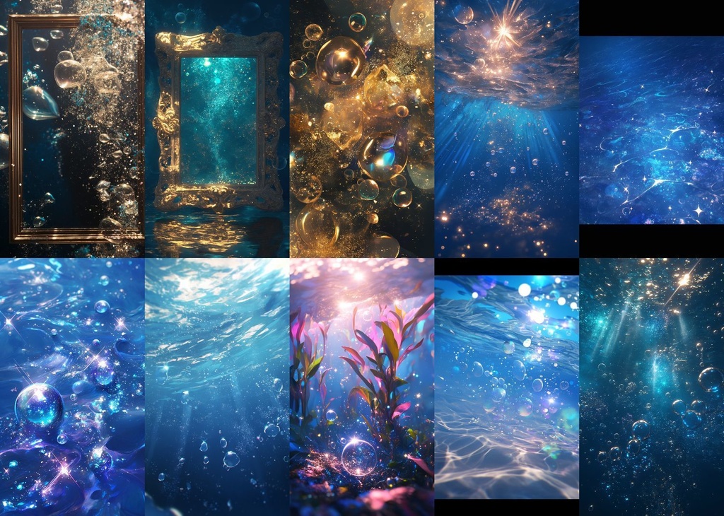 水中の泡 縦型 スマホ 背景 68枚