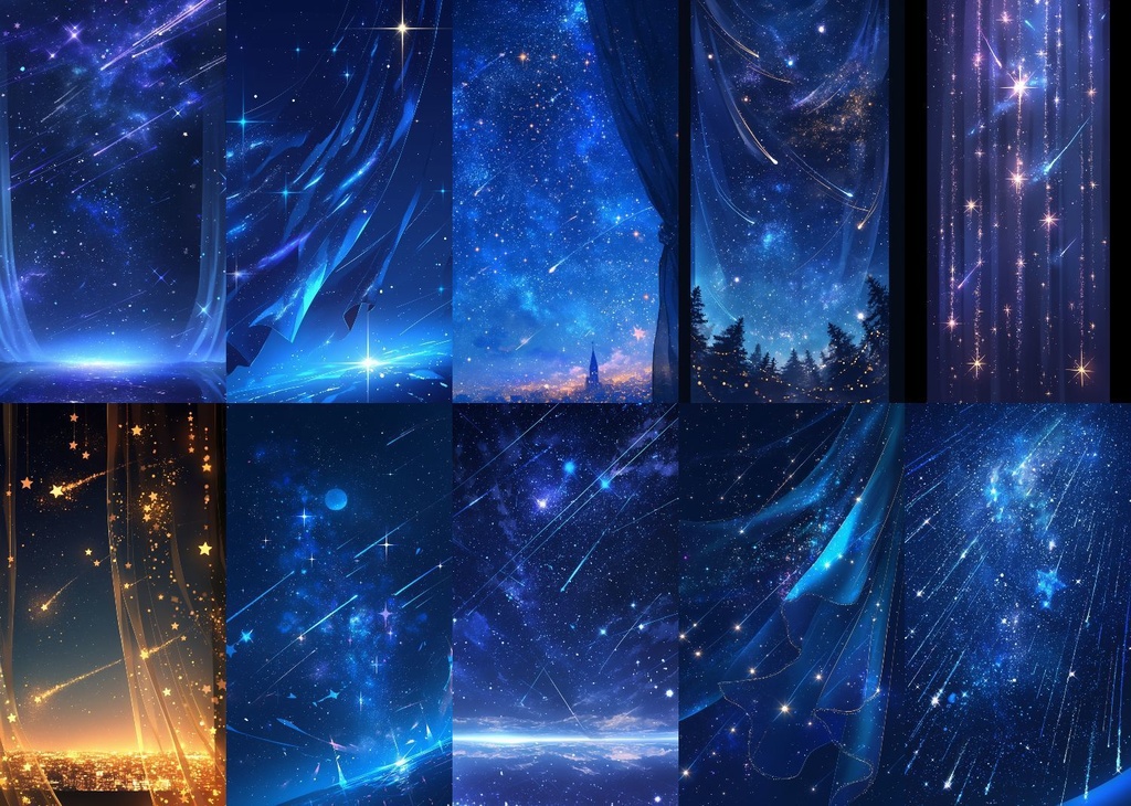 流れ星 縦型 スマホ 背景 48枚