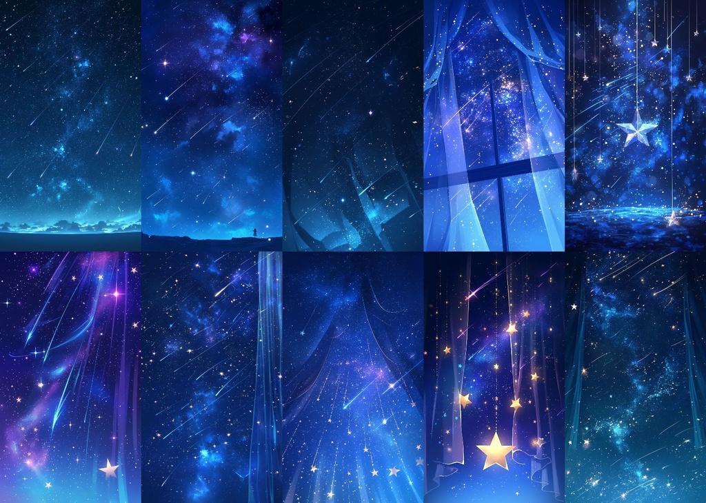 流れ星 縦型 スマホ 背景 48枚