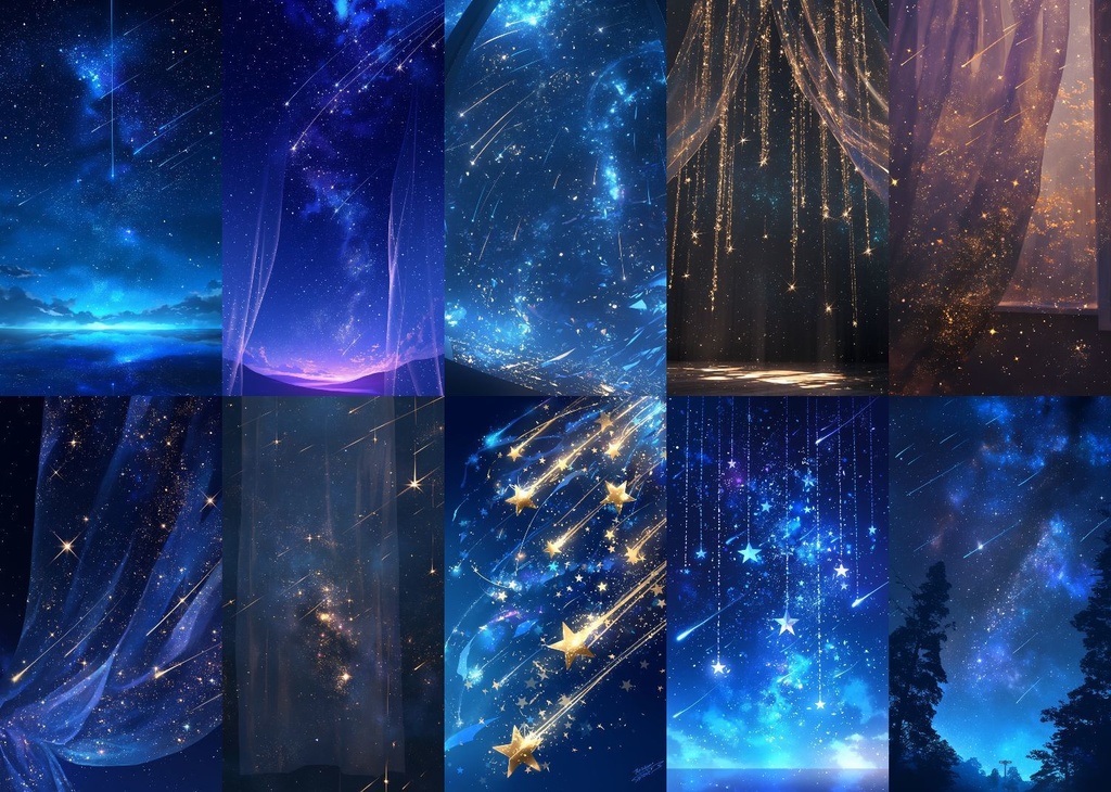 流れ星 縦型 スマホ 背景 48枚