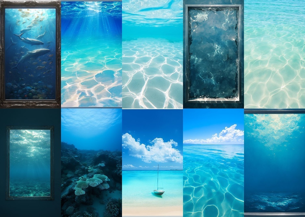 海とフレーム 縦型 スマホ 背景 25枚