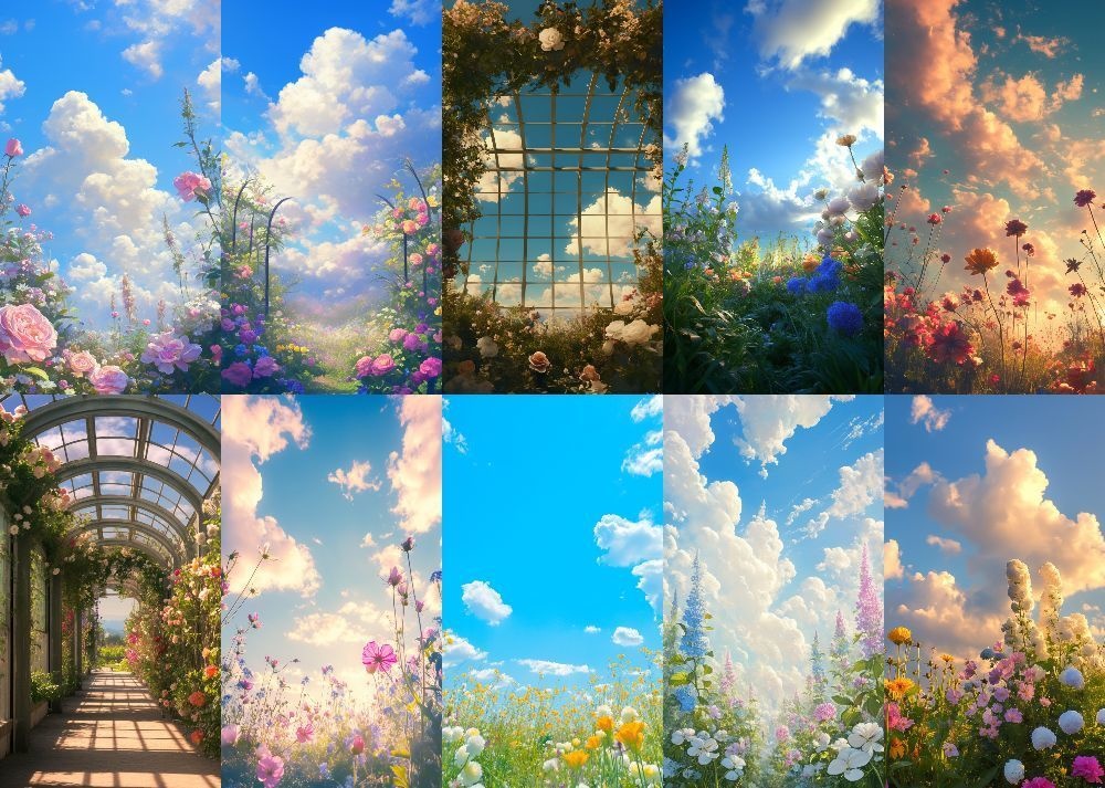 庭園の花 縦型 スマホ 背景 112枚