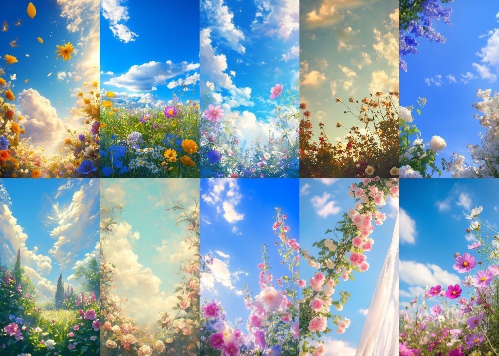 庭園の花 縦型 スマホ 背景 112枚