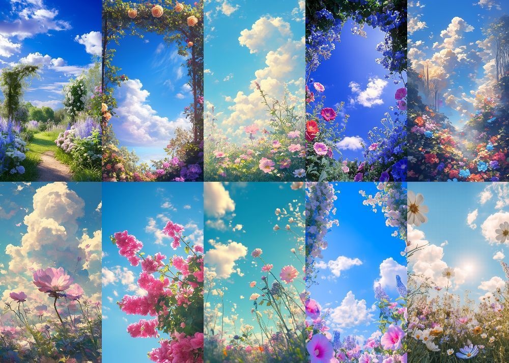 庭園の花 縦型 スマホ 背景 112枚