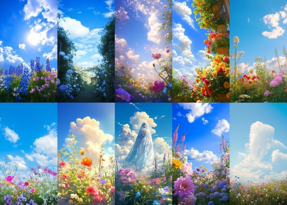 庭園の花 縦型 スマホ 背景 112枚