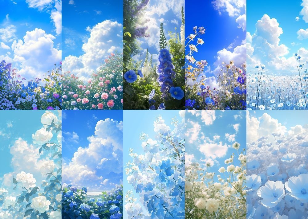 庭園の花 縦型 スマホ 背景 112枚