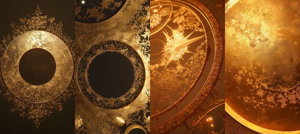 金色サークル 縦型 スマホ 背景 24枚