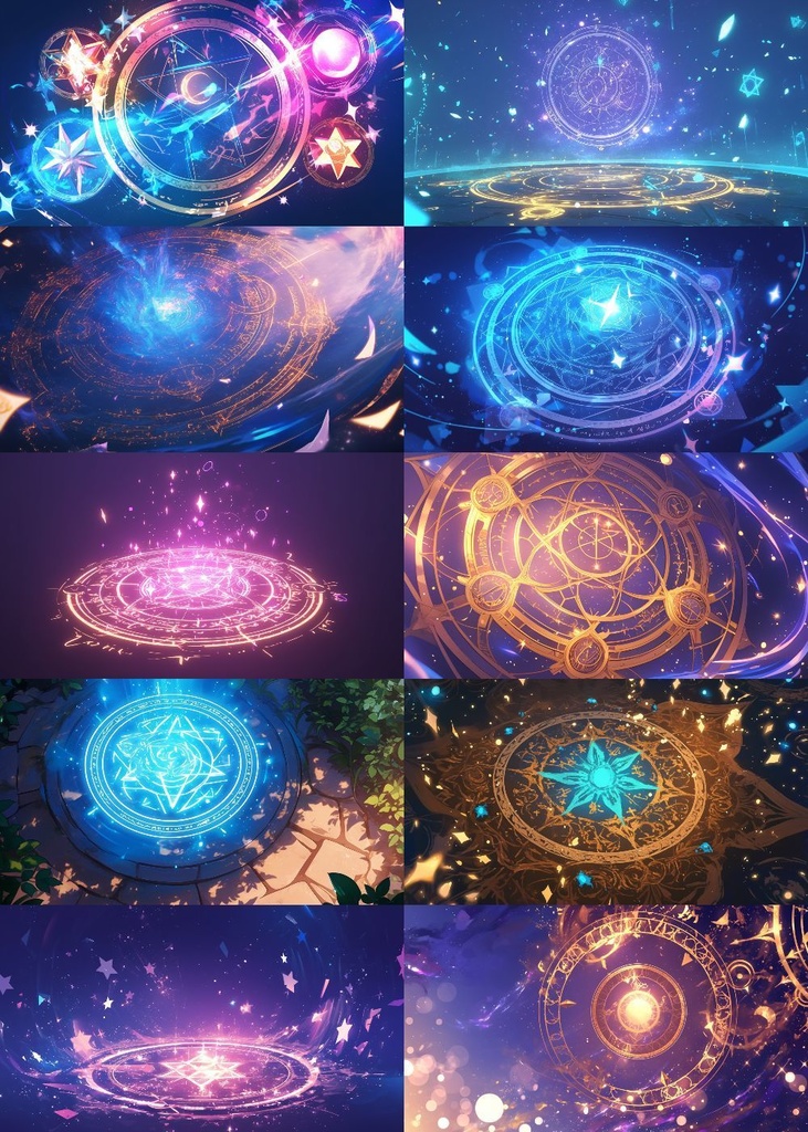 魔法陣 背景 16:9 120枚 PC 横画面