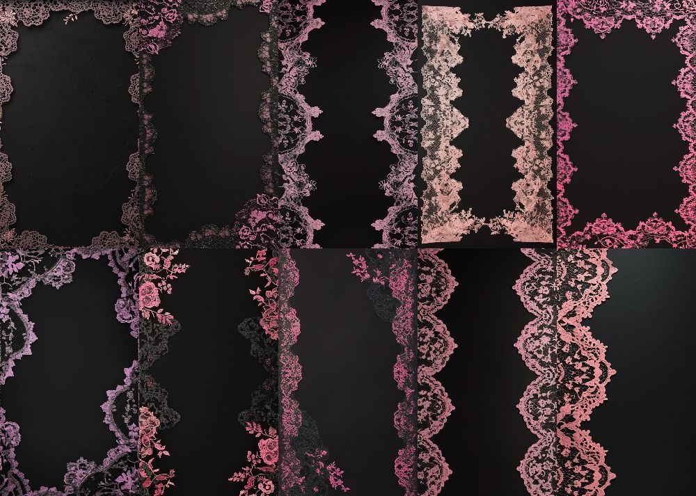 ゴスロリ 背景 黒地 9:16 153枚 スマホ 縦画面