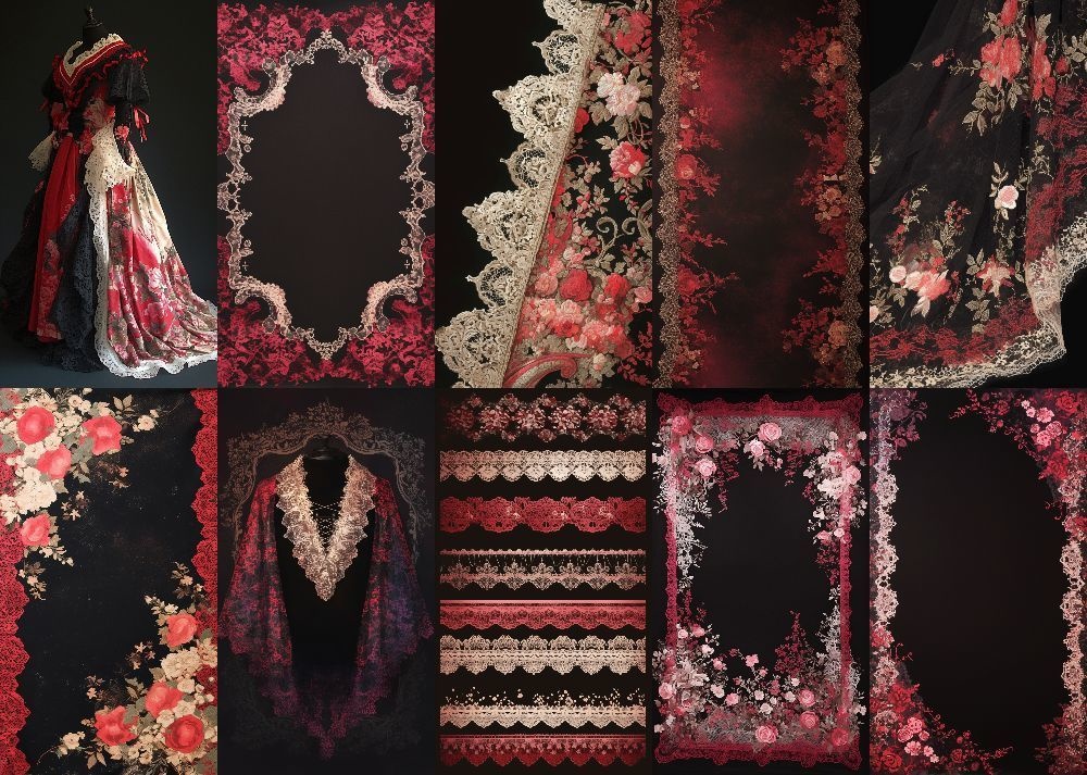 ゴスロリ 背景 黒地 9:16 153枚 スマホ 縦画面