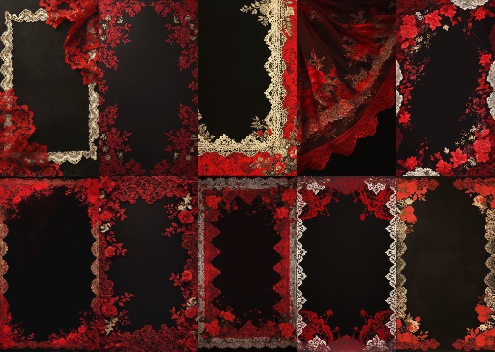 ゴスロリ 背景 黒地 9:16 153枚 スマホ 縦画面