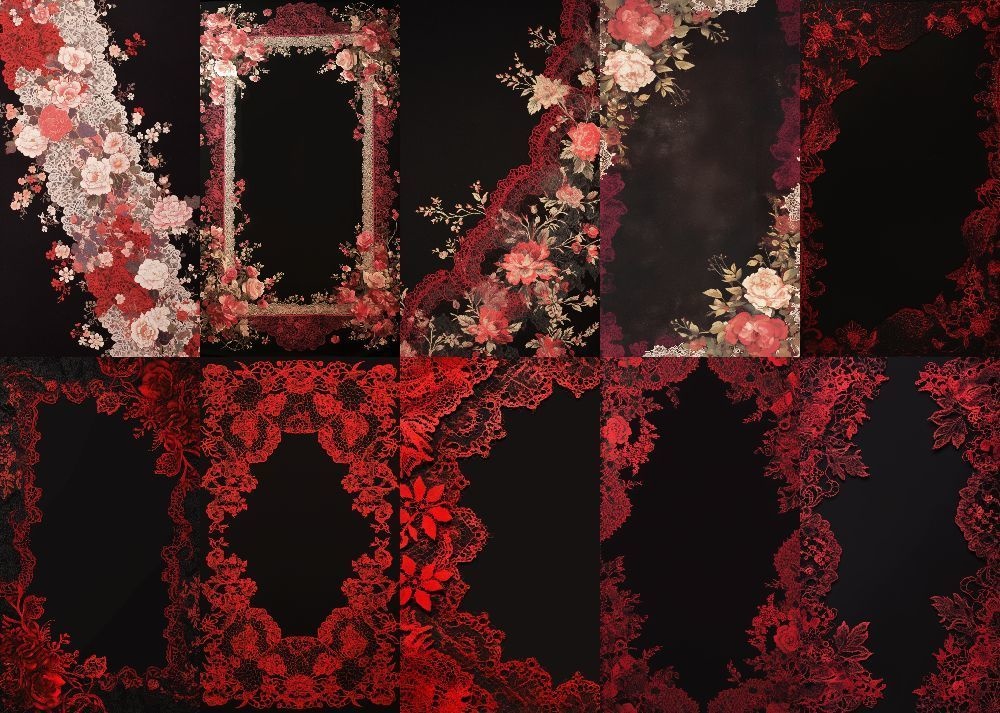 ゴスロリ 背景 黒地 9:16 153枚 スマホ 縦画面