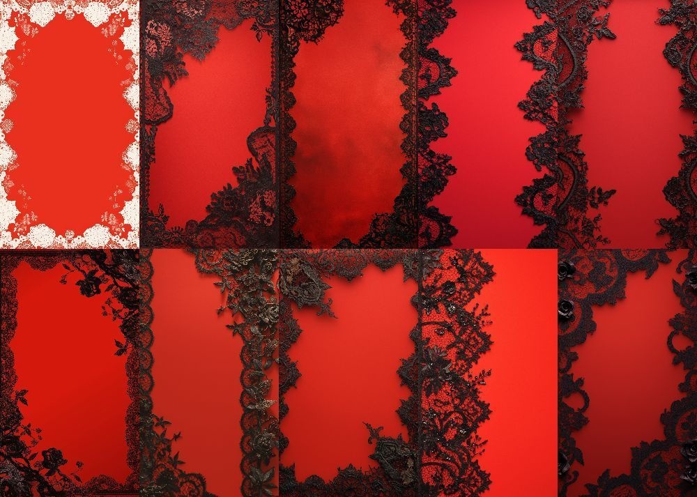 ゴスロリ 背景 赤地 9:16 156枚 スマホ 縦画面