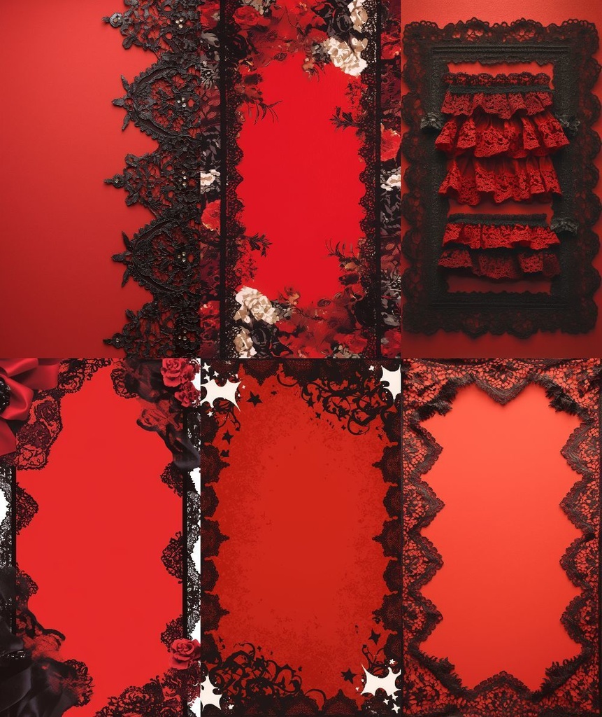 ゴスロリ 背景 赤地 9:16 156枚 スマホ 縦画面