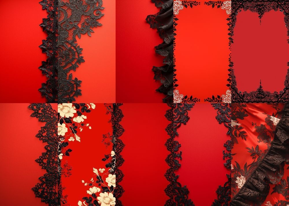 ゴスロリ 背景 赤地 9:16 156枚 スマホ 縦画面