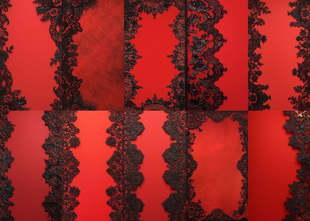 ゴスロリ 背景 赤地 9:16 156枚 スマホ 縦画面