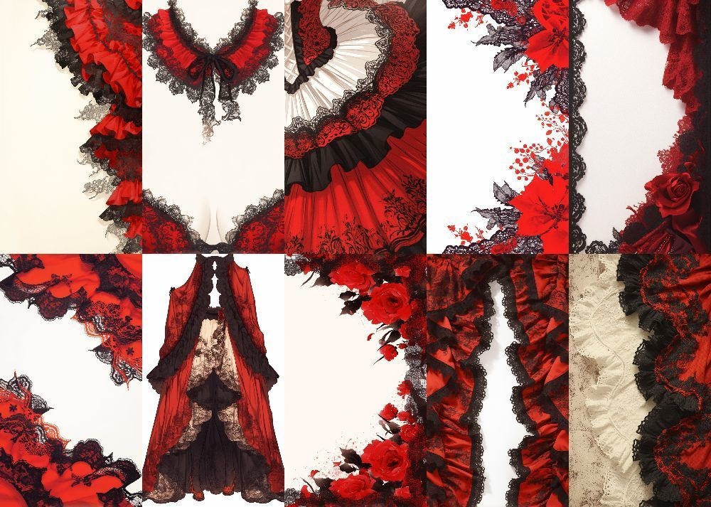 ゴスロリ 背景 白地 9:16 157枚 スマホ 縦画面