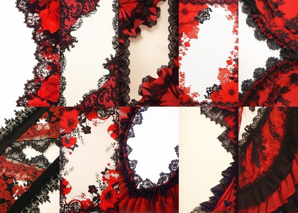 ゴスロリ 背景 白地 9:16 157枚 スマホ 縦画面