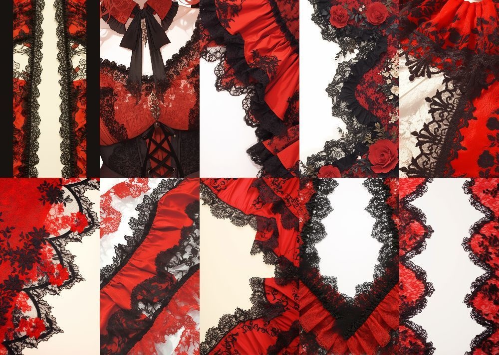 ゴスロリ 背景 白地 9:16 157枚 スマホ 縦画面