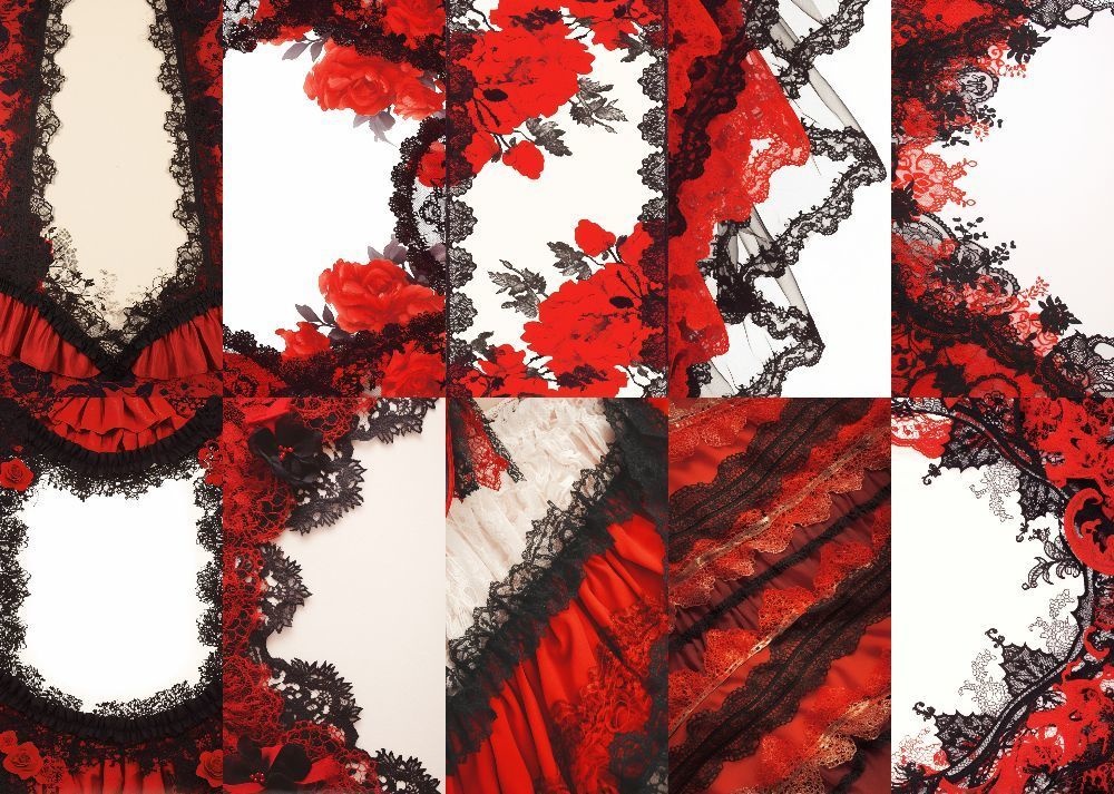 ゴスロリ 背景 白地 9:16 157枚 スマホ 縦画面