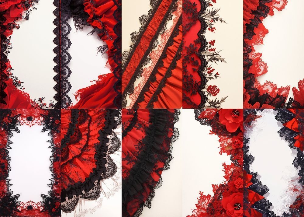 ゴスロリ 背景 白地 9:16 157枚 スマホ 縦画面