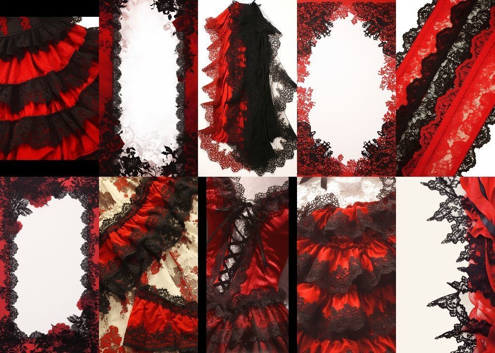 ゴスロリ 背景 白地 9:16 157枚 スマホ 縦画面