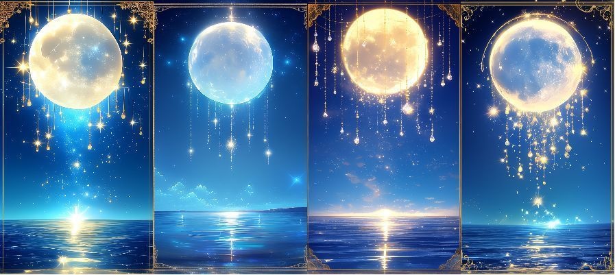 月の雫 背景 9:16 124枚 スマホ 縦画面