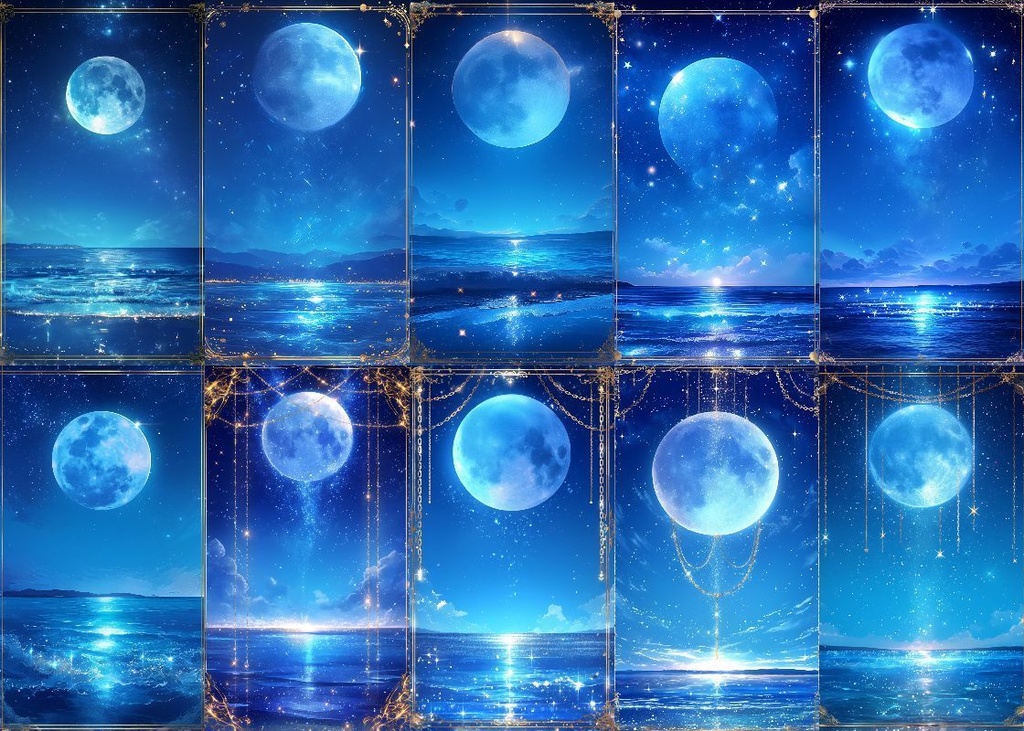 月の雫 背景 9:16 124枚 スマホ 縦画面