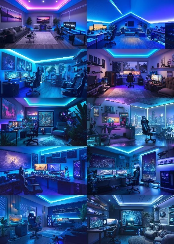ゲーミングルーム 背景  16:9 96枚 PC 横画面