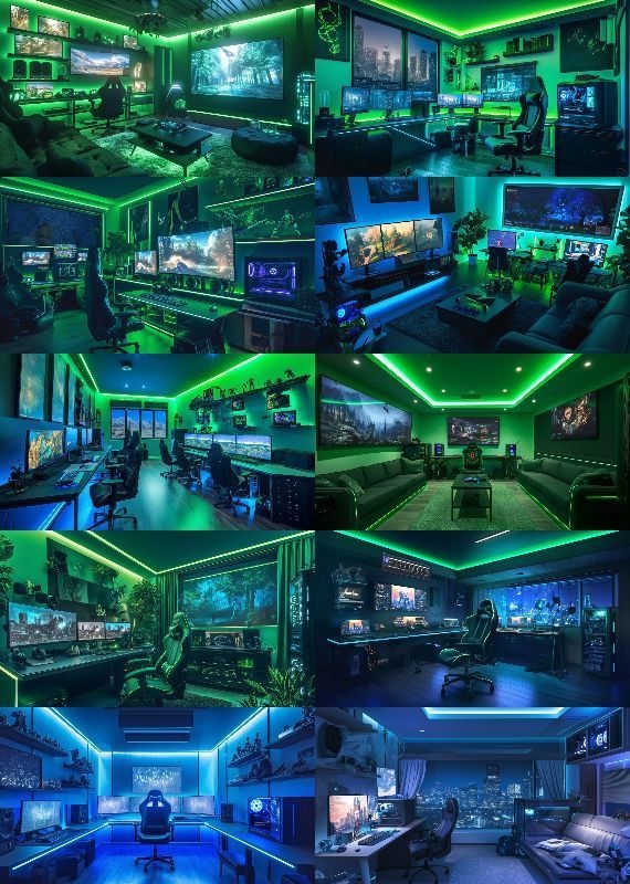 ゲーミングルーム 背景  16:9 96枚 PC 横画面