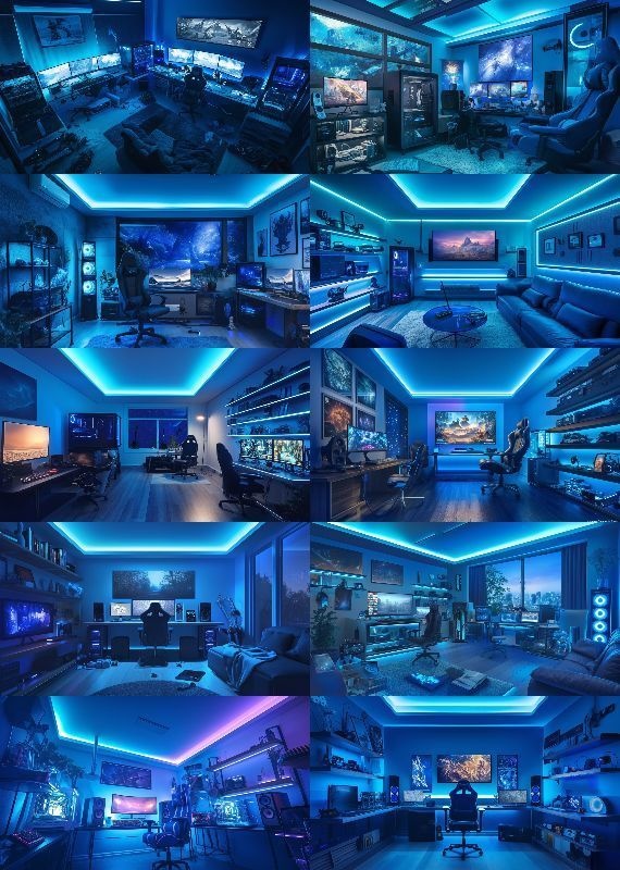 ゲーミングルーム 背景  16:9 96枚 PC 横画面