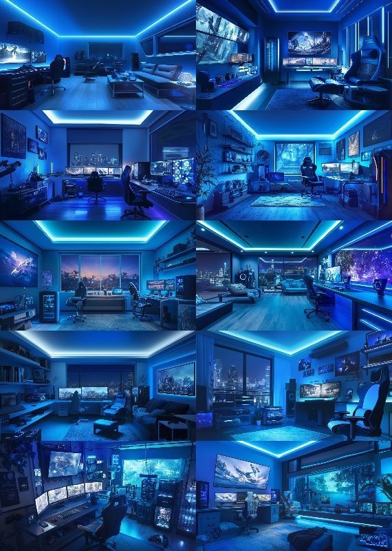 ゲーミングルーム 背景  16:9 96枚 PC 横画面