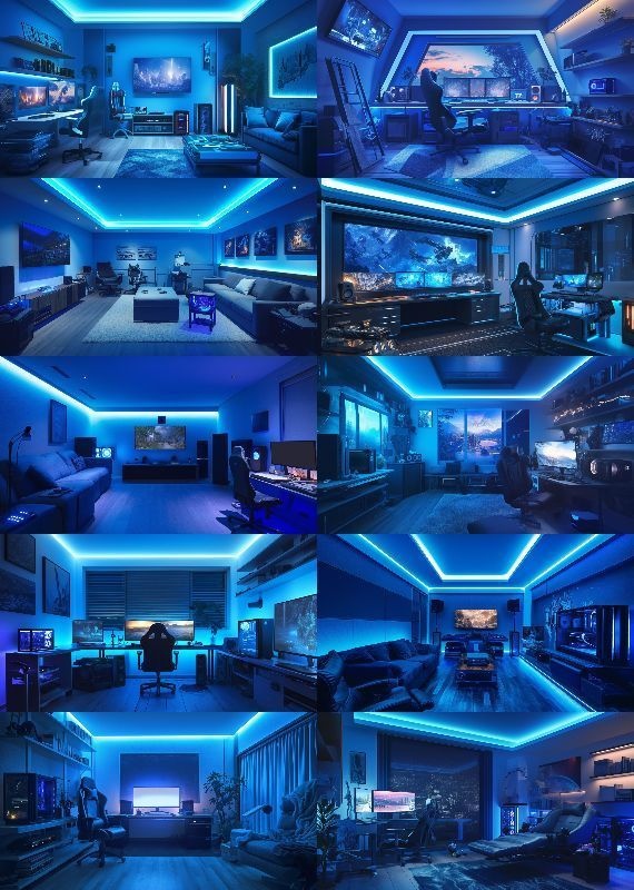 ゲーミングルーム 背景  16:9 96枚 PC 横画面