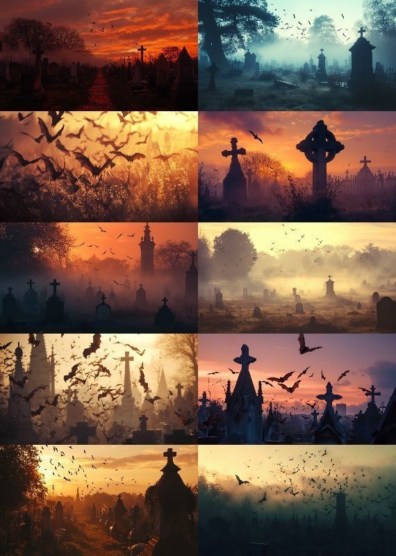墓地 背景 16:9 112枚 PC 横画面