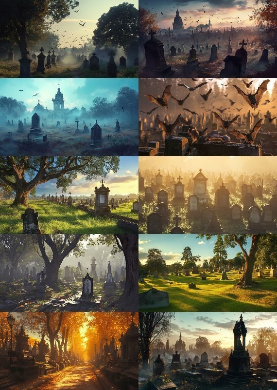 墓地 背景 16:9 112枚 PC 横画面