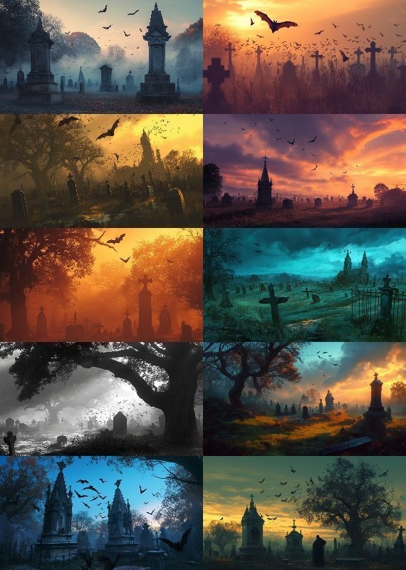 墓地 背景 16:9 112枚 PC 横画面