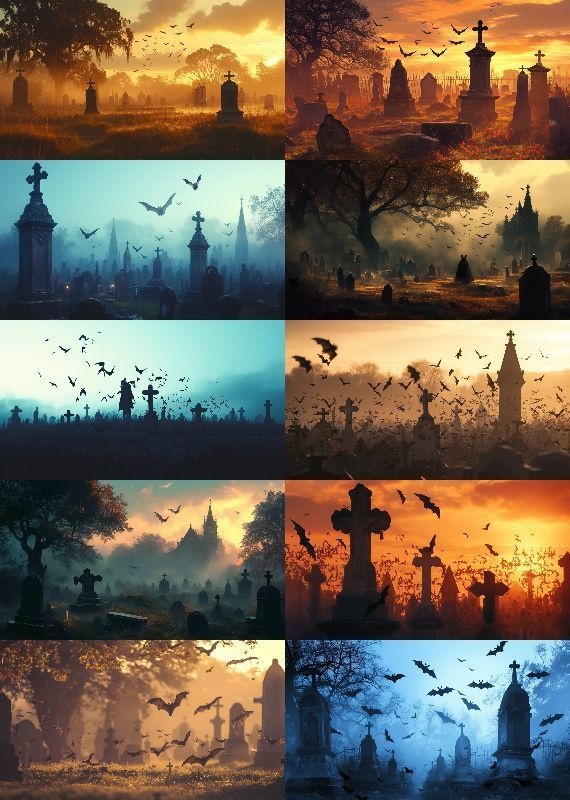 墓地 背景 16:9 112枚 PC 横画面