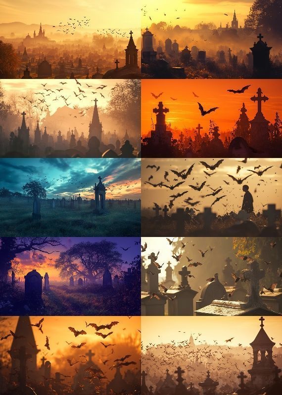 墓地 背景 16:9 112枚 PC 横画面