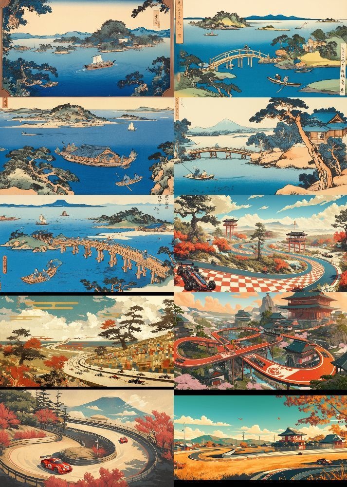現代風 浮世絵 背景 16:9 221枚 PC 横画面