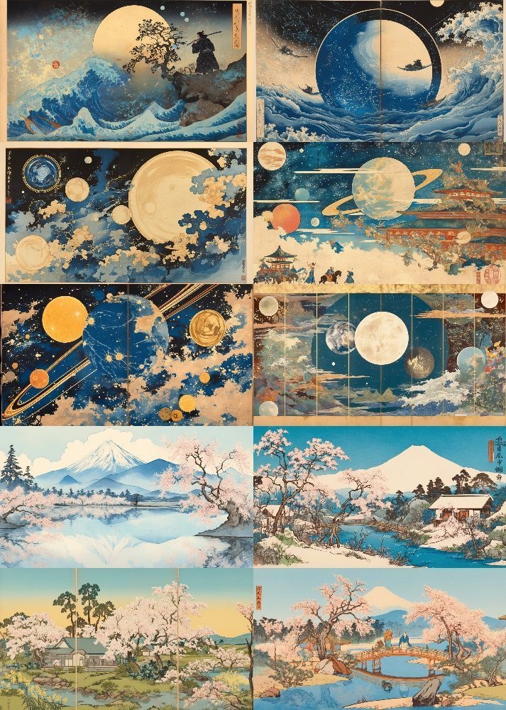 現代風 浮世絵 背景 16:9 221枚 PC 横画面