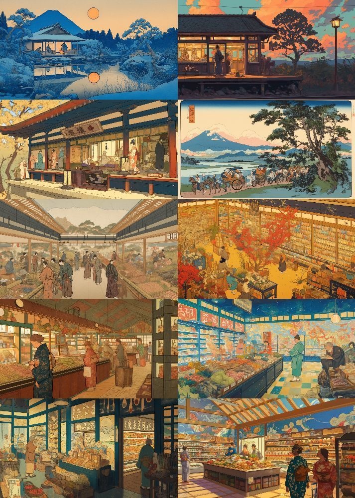 現代風 浮世絵 背景 16:9 221枚 PC 横画面